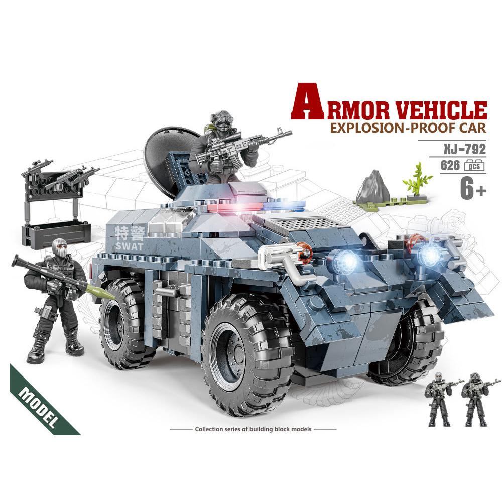 

Swat Mega Build Block Super Police Figures Dodge Ram Tyrannosaurus Rex Explosive Armored Vehicle Brick Toy
