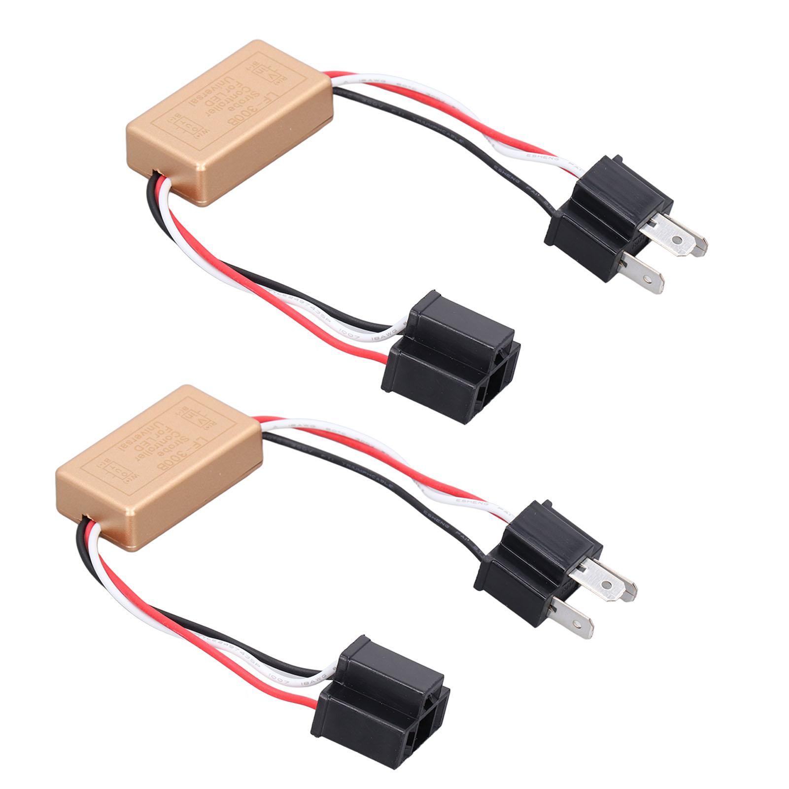

2PCS LED Flash Module Continuous Strobe Relay Controller for Car Headlight 9‑30V LF‑300B H4
