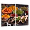 GLASS CUTTING BOARD 2x 30x52 SPICES