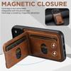 Universal Leather Phone Case with SIM Slot and Card Holder for Apple 17 Pro Max, Google 10 Pro XL, Samsung
