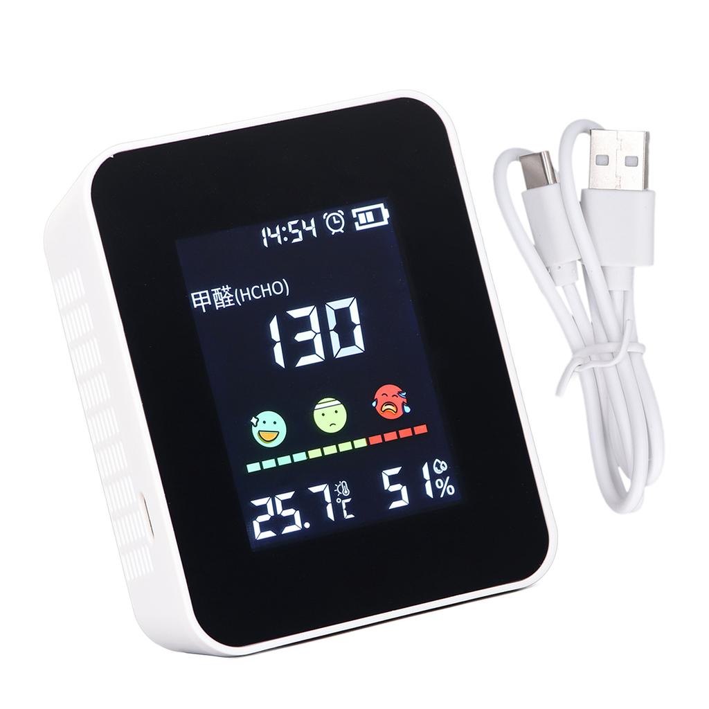 Indoor Air Quality Monitor 5 In 1 AI Intelligent Alarming Handheld Sensitive Air Quality Meter for Home 5V
