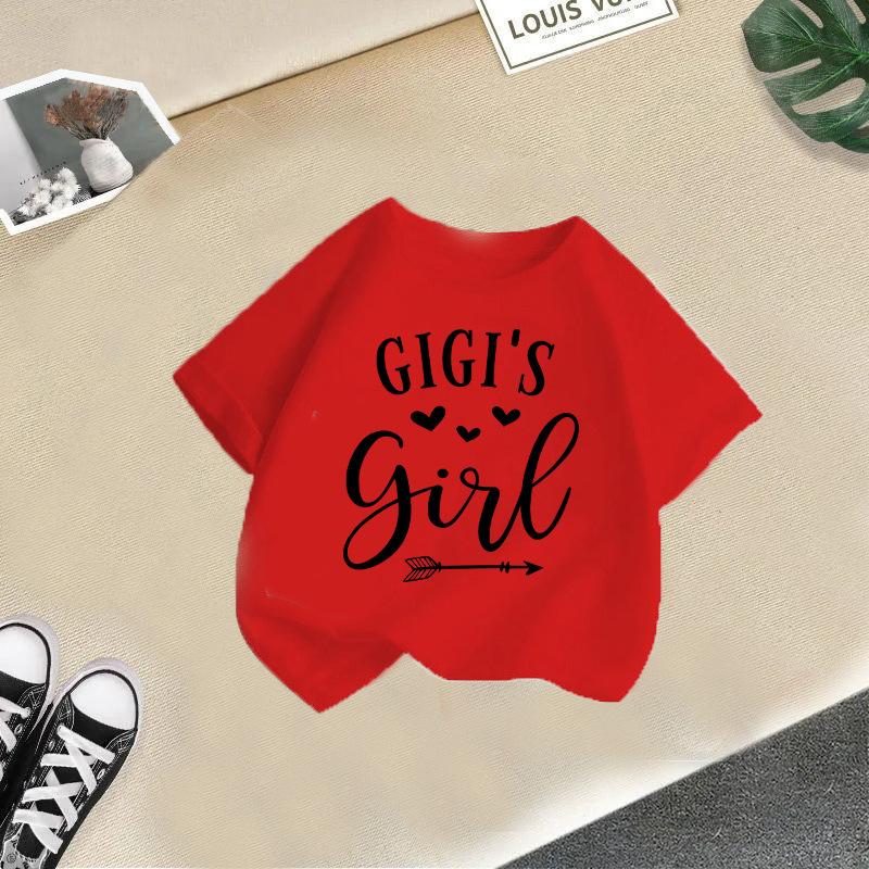 Children's Casual Short-sleeved T-shirt, Summer Girls' Loose T-shirt