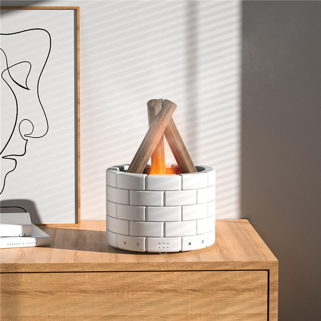 Simulation Flame Humidifier  Upgraded Flame Aromatherapy Machine Home Bedroom Spray Atomizer