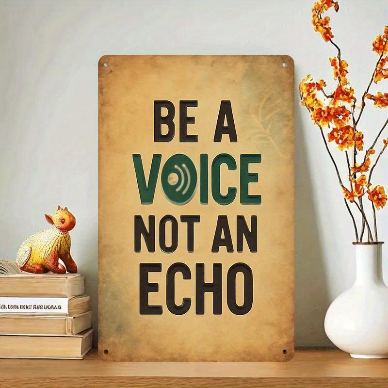 

Sound and Echo Vintage Metal Tin Painting Multi purpose Art Gardening Theme Suitable for Home Cafe Restaurant and G 20x30cm（7.8x11.8inch）
