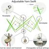 Garn-Swift-Garnknäuelwickler, Regenschirm-Swift-Garnwickler zum Häkeln, handbetriebener Knäuelwicklerhalter mit Tischklemme für Stricker