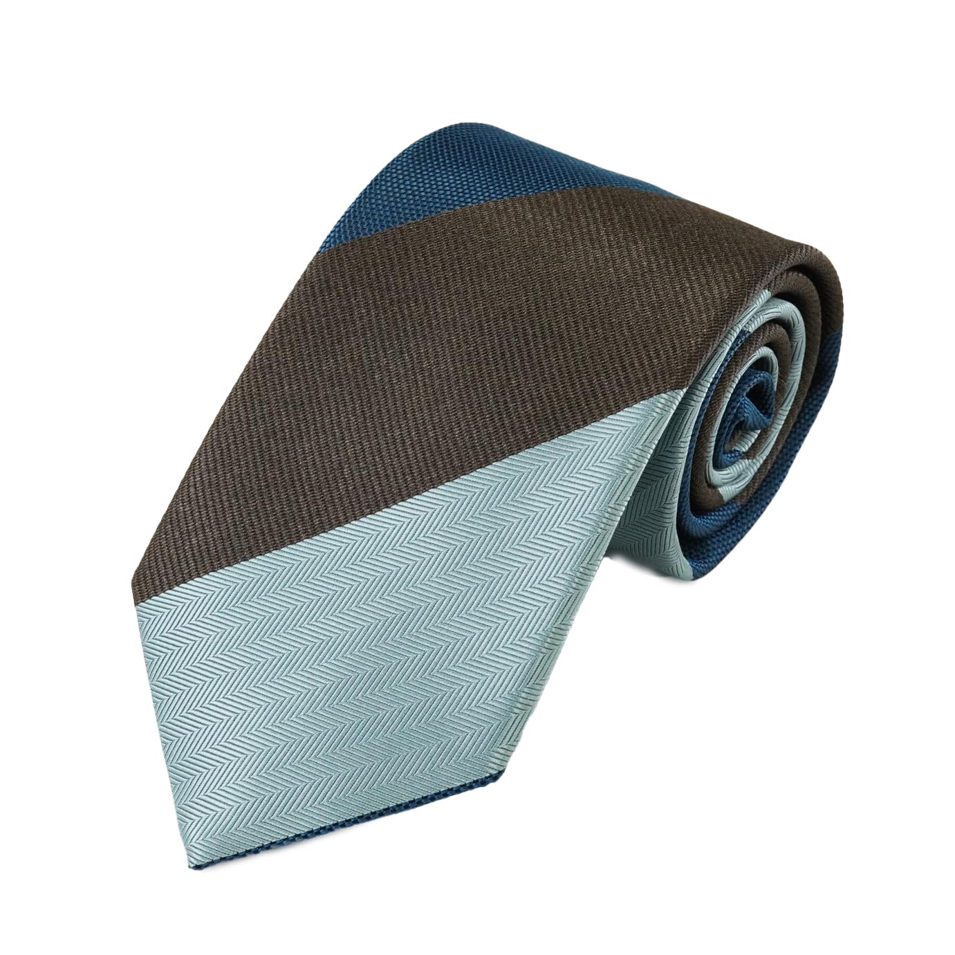 [WIC DESIGN  TUSSAH SILK (Tussah Silk) 3-tiered stripe tie]