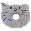 Catnip Cat Toy Donut Shape Toy, with Natural And Rattle Paper, PP Cotton Filling Stimulating Teaser Chew Bite Anxiety Relief Pet for Cats Teeth