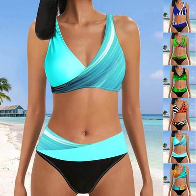 Fashion Printed Bikini Women's Swimwear Summer Swimming Beach Suit Swimwear  Women's Sexy Bikini Two Piece Swimwear