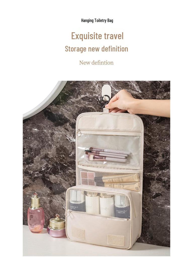 Wodoodporna kosmetyczka o dużej pojemności na podróż, do przechowywania kosmetyków dla mężczyzn i kobiet, z przegrodą na mokre i suche rzeczy