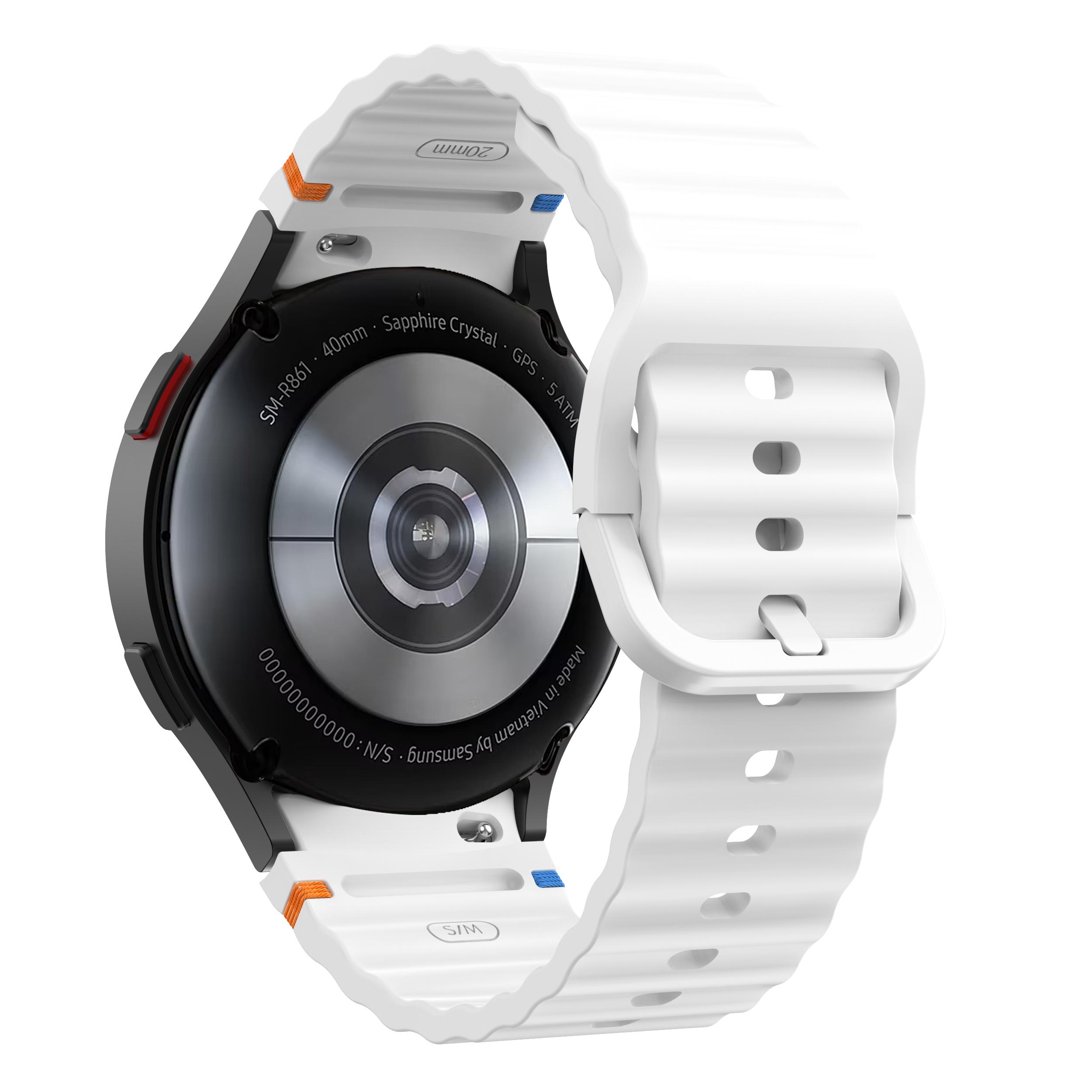 

Silicone band for Samsung Galaxy Watch 7 FE 6 4 Classic 5 pro 44mm 40mm 43mm 47mm 45mm Original Bracelet Galaxy Watch6 7 Strap Galaxy 6 40mm 44mm білий