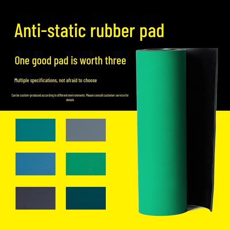 Green Anti-Static Leather Work Mat - Rubber Table & Floor Protector