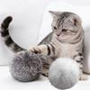 5 Stück Pelzball Katzenspielzeug Weicher Flauschiger Kunstpelzball Waschbarer Flauschiger Ball Katzen-Hasen-Kick-Spielzeug für Indoor-Übungen Jagd- und Beutetrieb