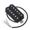 50mm Humbucker Pickup Alnico 5 Magnet Double Coil Pickup for 6 String Electric Guitar Bass Black