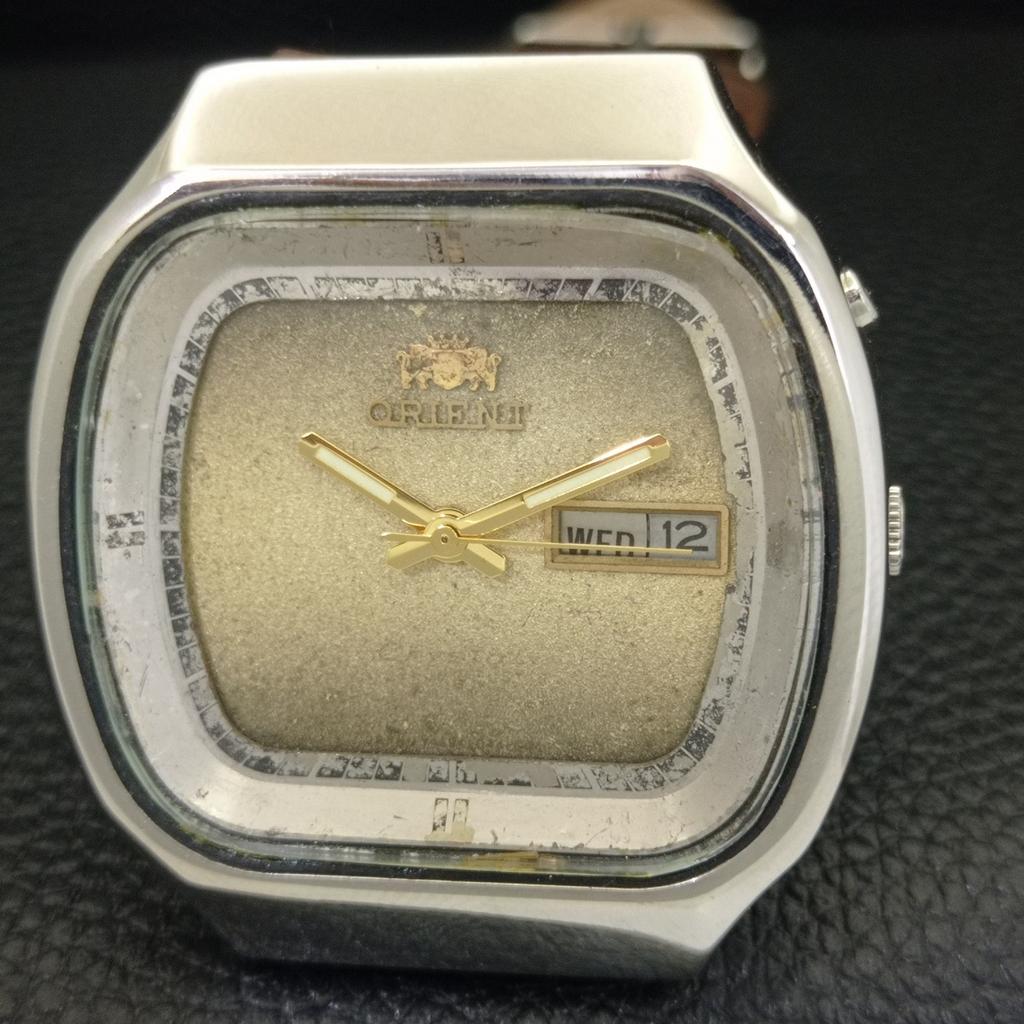 ORIENT CRYSTAL AUTOMATIC JAPAN 46941 MENS VINTAGE ORIGINAL DIAL WATCH a703597-1