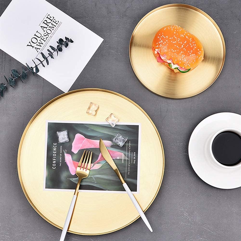 Gold Tray Decorative, Gold Serving Tray, Brass Tray, Decorative Tray for Jewelry, Makeup, Candle, Toiletry, Kitchen Tableware, Bar,