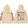 Pop Band TV Girl Who Really Cares Album Print  Hoodies Rock Hooded Sweatshirts Men Women Clothing Y2k Fashion Pullovers