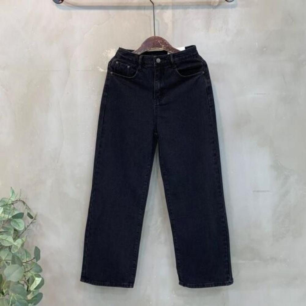 C S In The Room Ykk Zipper waShed Straight Wide Denim pantS 3 ColorS