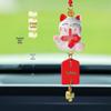 Creative Lucky Cat Rearview Mirror Hanging Ornament for Car