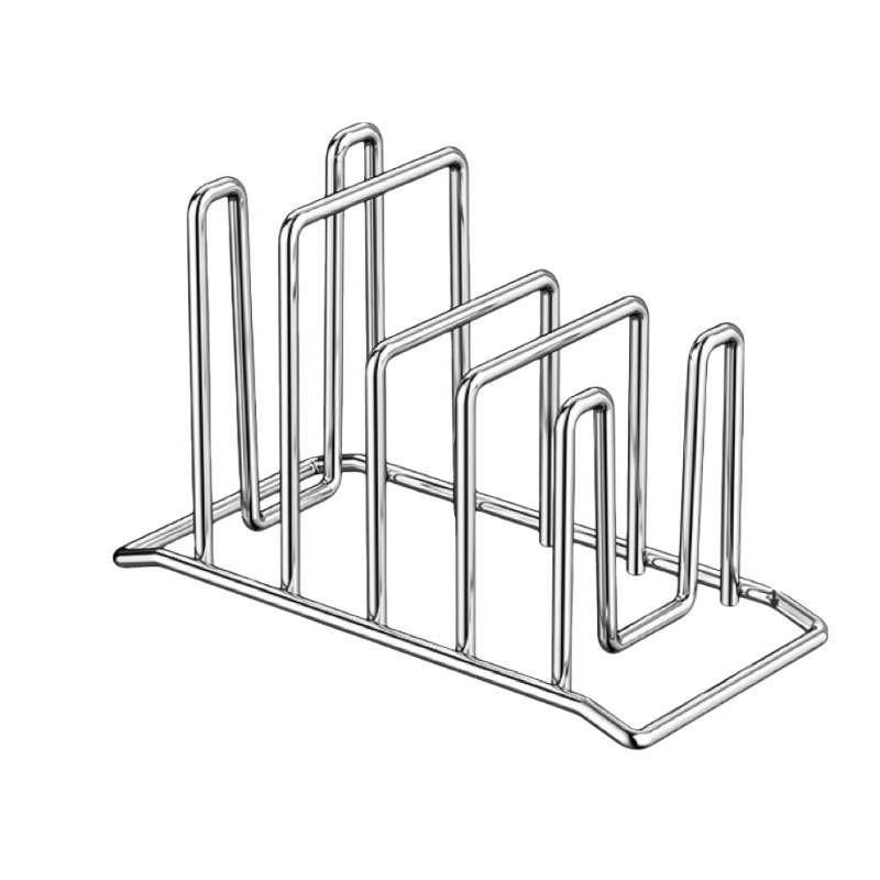 Stainless Steel Kitchen Lid & Cutting Board Storage Rack