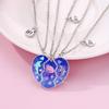 3 Pezzi Collana Girocollo Magnetica a Forma di Cuore Ottima per Amiche Catena a Cuore da Unire