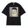 Fun "Crazy Cat" Meme Print T-Shirt — A Casual Top with A Stylish, Cool, and Classically Humorous Vibe.women Clothing Fashion Y2K