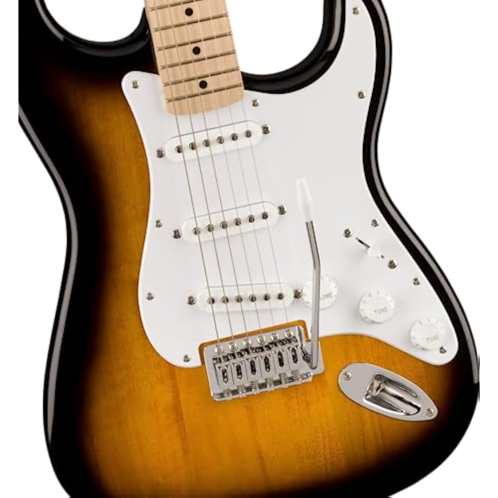 Squier by Fender Squier Electric Guitar Squier Sonic™ Stratocaster®, Maple Fingerboard, White Pic...