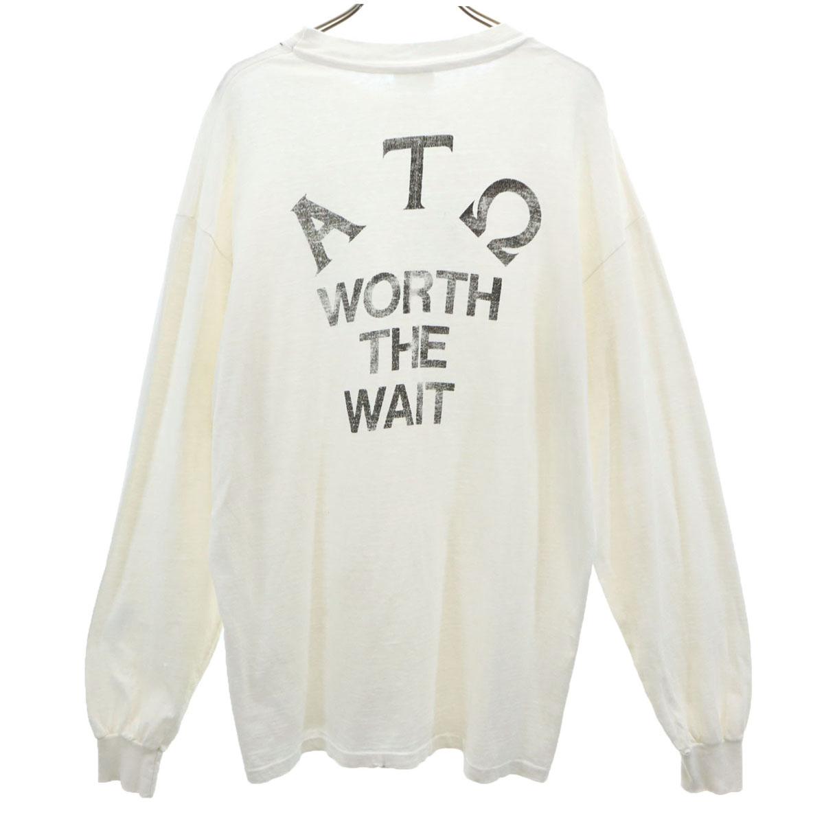 

Hanes 80-х BEEFY-T Сделано в США старая футболка с длинным рукавом XL Белая система Ron T Мужская Б/У