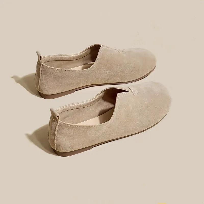 Fashion Women's Flat Shoes Slip-on Round Toe Low Heel Elegant High Quality Fashion Quick Delivery Wholesale Sale Lastest Ladies Footwear