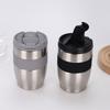 New Double-layer Vacuum Stainless Steel Thermos Cup Direct Drinking Coffee Cup with Lid Anti-scalding Water Cup Office Utility