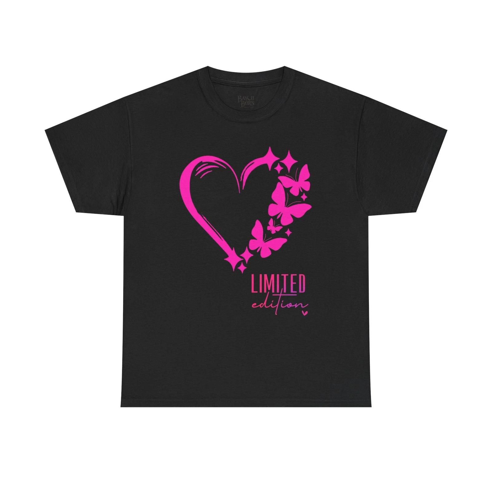 Pink Heart with Butterflies Tee | Limited Edition M