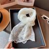 Retro Summer Sunscreen Shawl Korean Version Silk Headband Literary Women's Lace Scarf