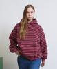 PIGMENT Daily Stripe Hoodie (Burgundy)