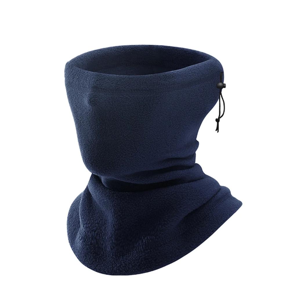 Unisex Polar Fleece Motorcycle Ski Mask Windproof Thickened Drawstring Winter Face Cover,for Outdoor Activities