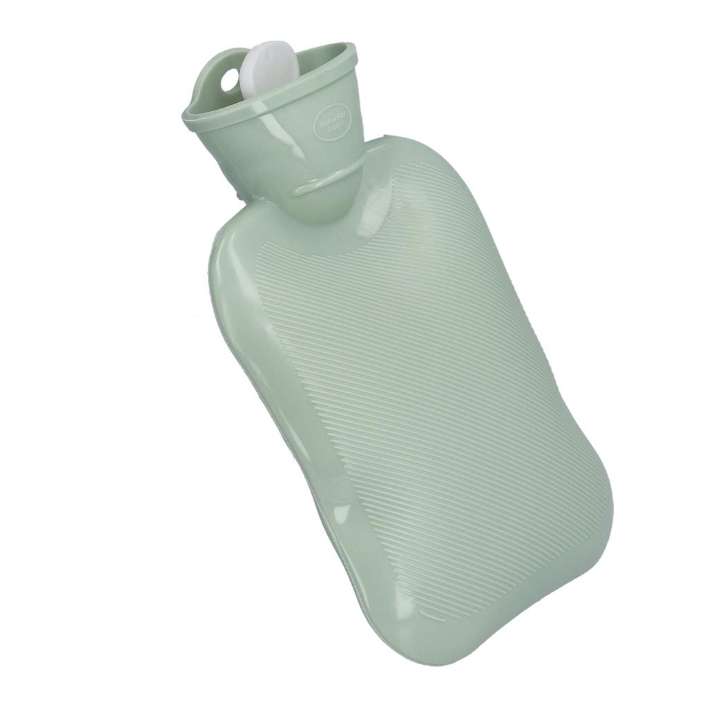 Hot Water Bottle Portable Thickened Water Injection 500ml Warm Water Bag for Warm Feet Cold ProtectionGreen