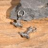 Vnox Heavy Viking Thor's Hammer Earrings for Men, Chunky Stainless Steel Punk Rock Earrings Jewelry Gift