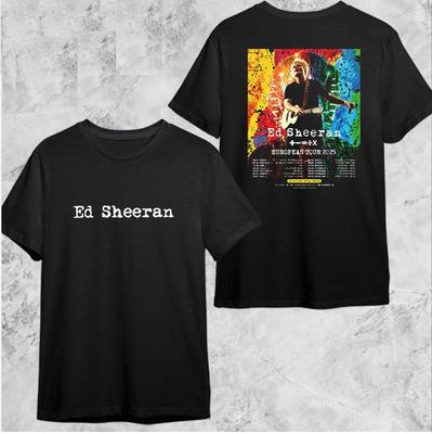 Ed Sheeran Europe Tour 2025 Data del Tour Regali per i Fan Maglietta Classica a Due Lati.