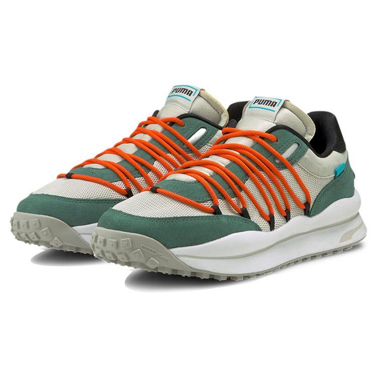 Puma Lace Rider Pop Retro Mesh Synthetic Leather Slip Resistant Durable Breathable Lightweight Low Top Casual Running Shoes Unisex sneaker 375957-02