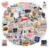 Read Stickers 50 Sheets of Stationery Water Cups Mobile Kindle Tablet Computer Decorative Waterproof Suitcase Stickers