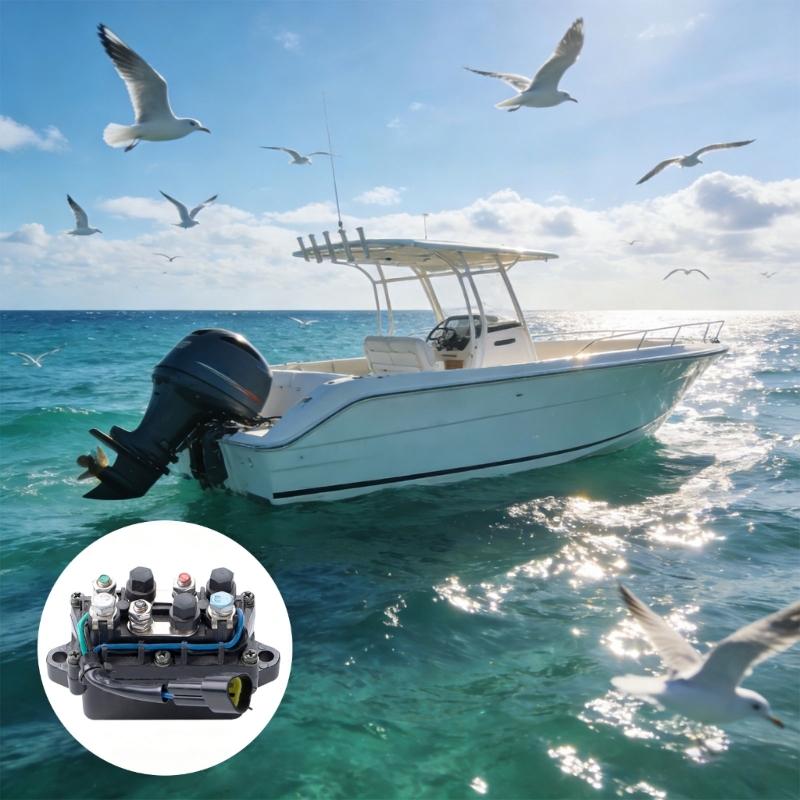 High Quality Angle Trim Control For Boat Outboards Protected 3 Terminal Design ABS Metal Build 12V Electrical Part
