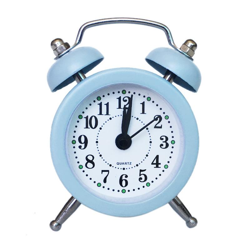 Mini Metal Alarm Clock Cute Creative Student Children's Small Alarm Clock Exchangeable Clock Face