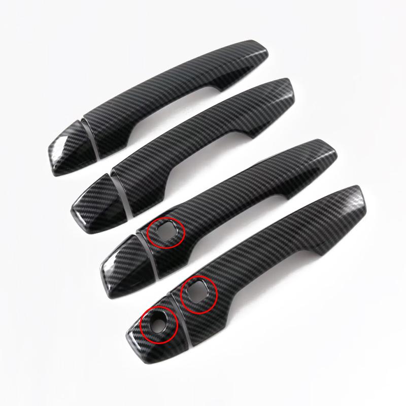 For Mitsubishi Outlander   Auto Styling Accessories ABS Carbon Fiber Chrome  Exterior Side Door Handle Bowl Cover Trim