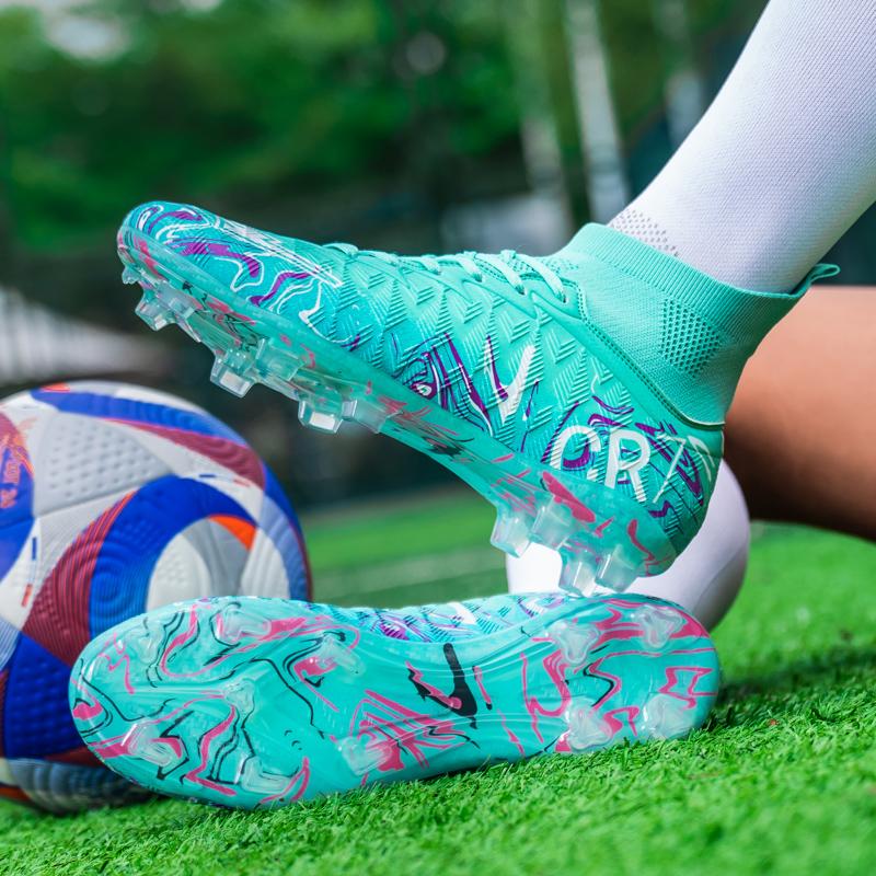 Neue Low-Top-Fußballschuhe für Schüler mit langen und kurzen Stollen für Training und Spiele CR7 Professionelle Jugendsport-Schuhe