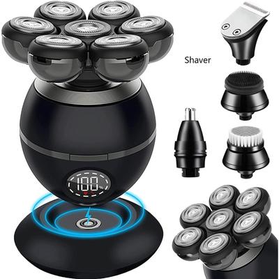 Electric Bald Head Shaver, Upgrade 5 In 1 Head Shavers for Bald Men, with Nose Hair Sideburns Trimmer, Waterproof Wet/Dry Mens Razor Grooming Kit