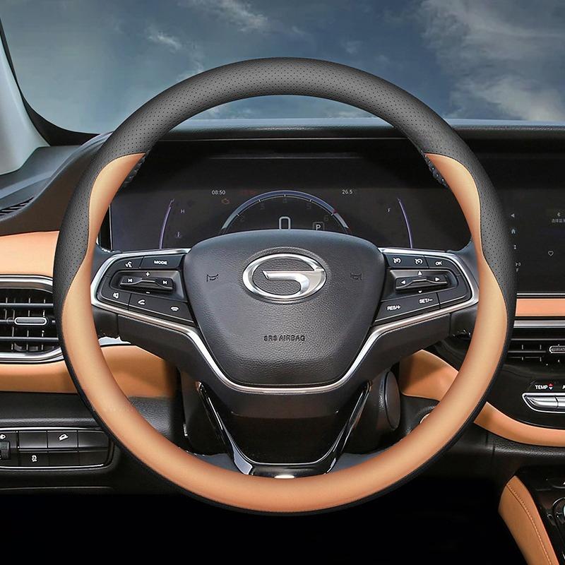 For GAC M8 Trumpchi M6 Pro E9 M8 Master Edition Leather Car Steering Wheel Cover Ultra-thin Anti Slip Car Handle Covers Interior