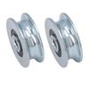 2 Piezas Rueda de Polea Diámetro Exterior 40 mm Diámetro del Agujero Central Acero Aleado Polea Rueda con Rodamiento de Bolas