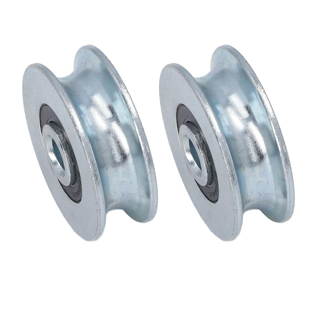 2 Piezas Rueda de Polea Diámetro Exterior 40 mm Diámetro del Agujero Central Acero Aleado Polea Rueda con Rodamiento de Bolas