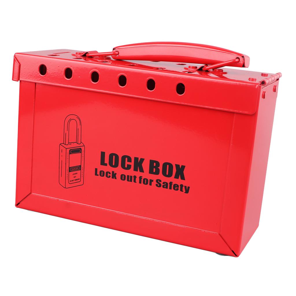 Lockout Tagout Lock Box 12 Hole Sturdy Construction Impact Resistant Portable LOTO Group Box