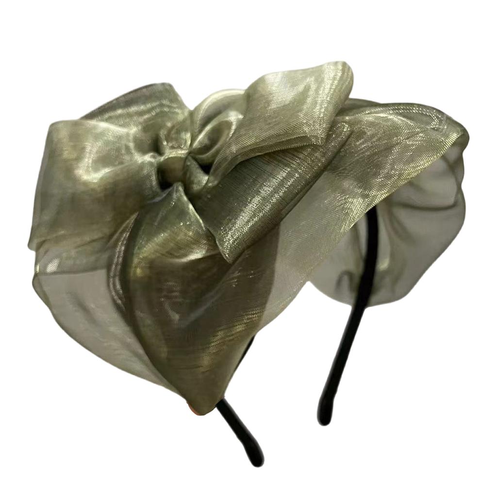 Mesh Bowknot Headband Elegant French Hairband Hair Styling Accessories for Women Aesthetic Formal Banquet Hairhoop