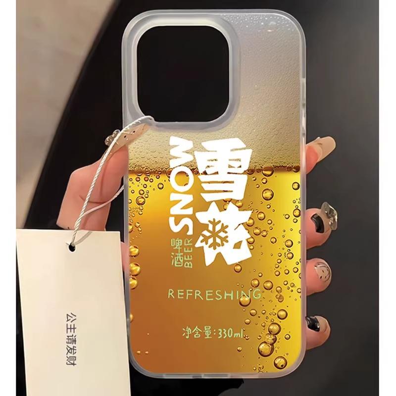 Чехол для телефона Apple 13 iPhone14proma X11 Harbin Beer Snowflake Personality Творческий 15/14 Силиконовый For  Apple 16PROMAX
