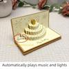 3D Pop-Up Birthday Red Envelope Greeting Card Foldable 6 Card Slots New Year's Money Red Envelope Gold-stamped Cover